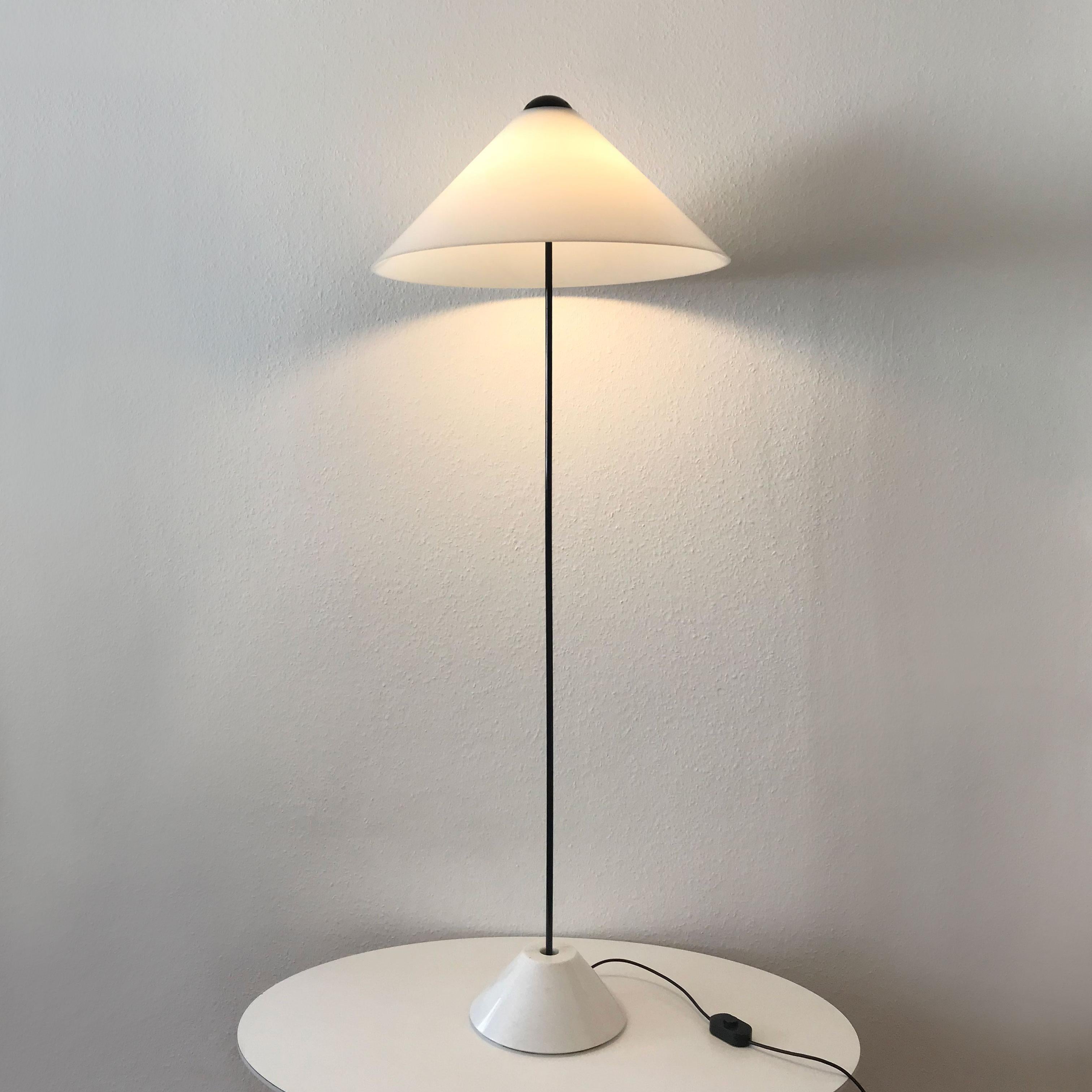 Steel Rare Floor Lamp Snow by Vico Magistretti for O-Luce, Italy, 1970s For Sale