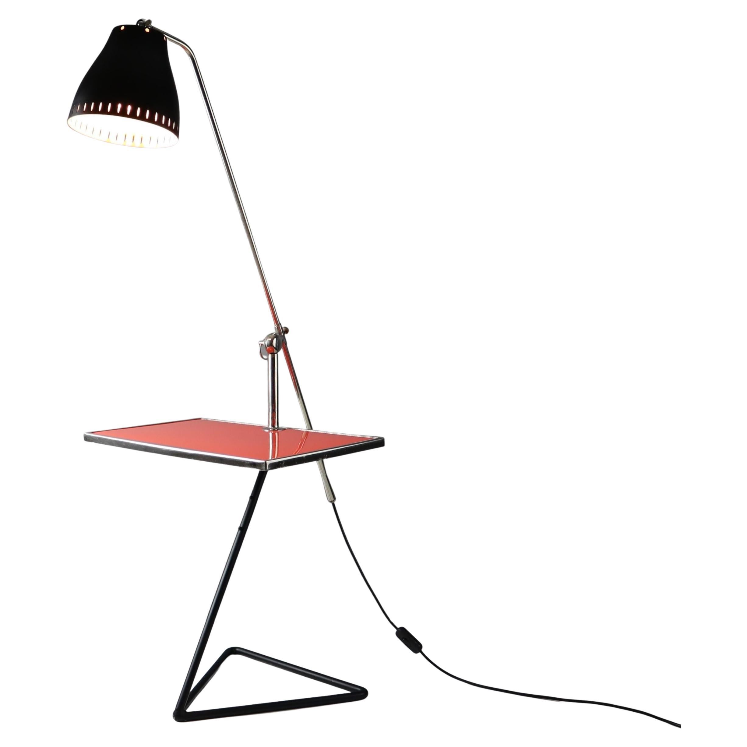Rare Floor Lamp with Table  For Sale