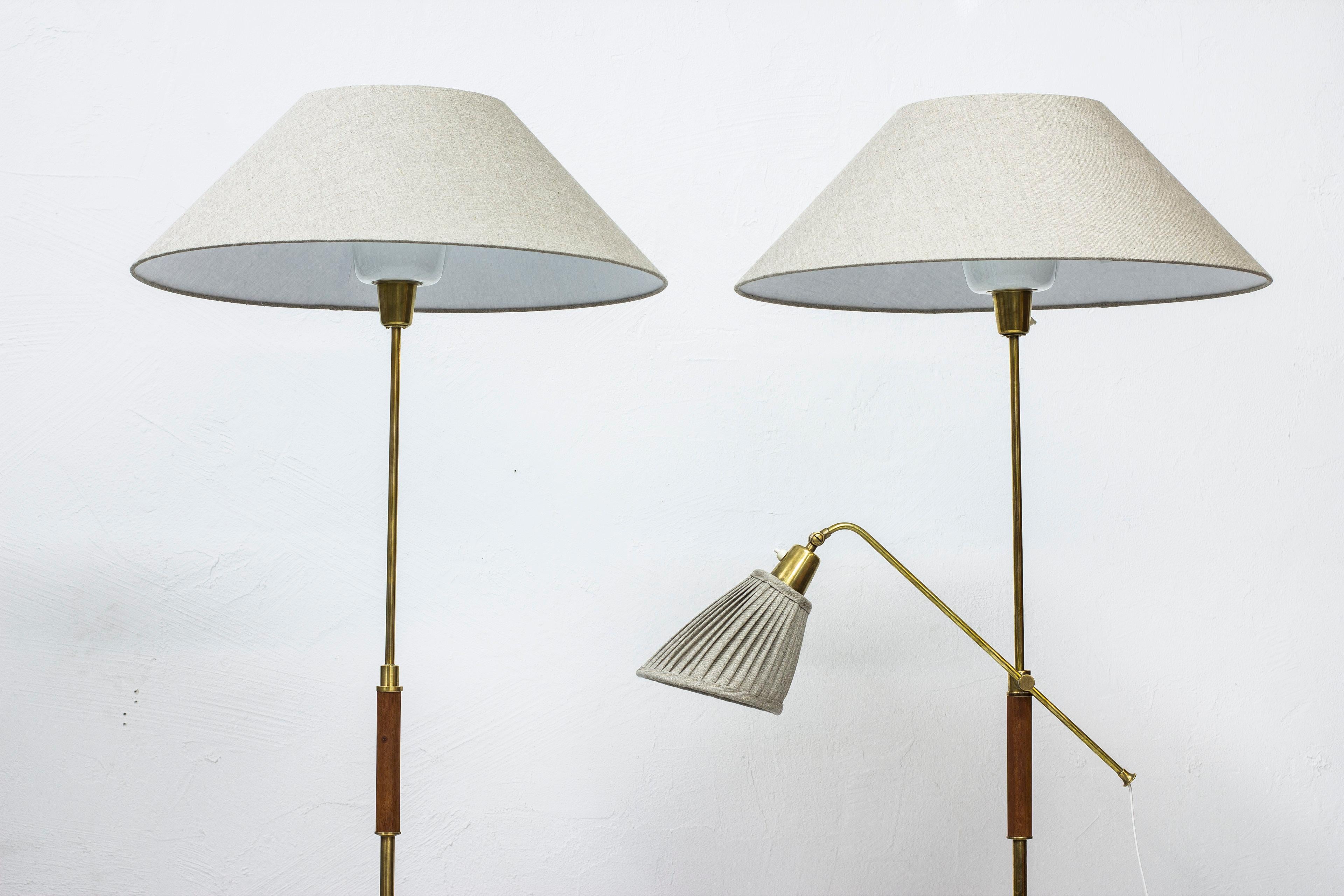 Floor lamps designed ca 1952 by Bertil Brisborg. Produced for the 