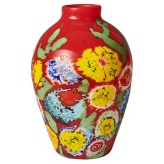 Antique Rare „Floreali“ vase by Ercole Barovier Vetreria Artistica Barovier