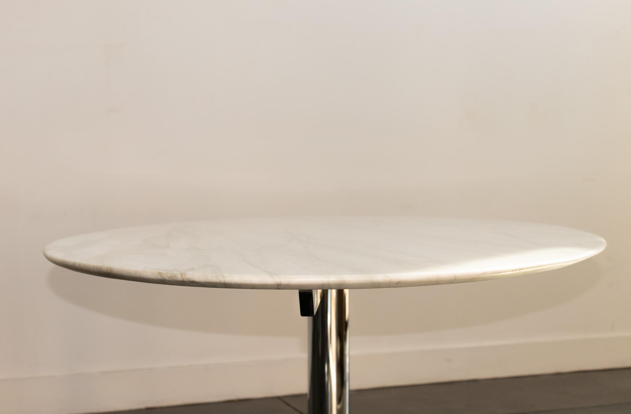 Chrome Rare table de salle à manger Florence Knoll pour Roche Bobois, France, années 1960 en vente