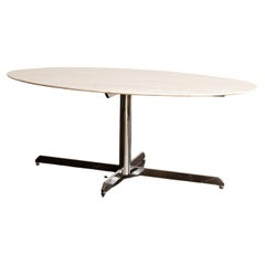 Rare Florence Knoll Marble Top Dining Table for Roche Bobois, France 1960s