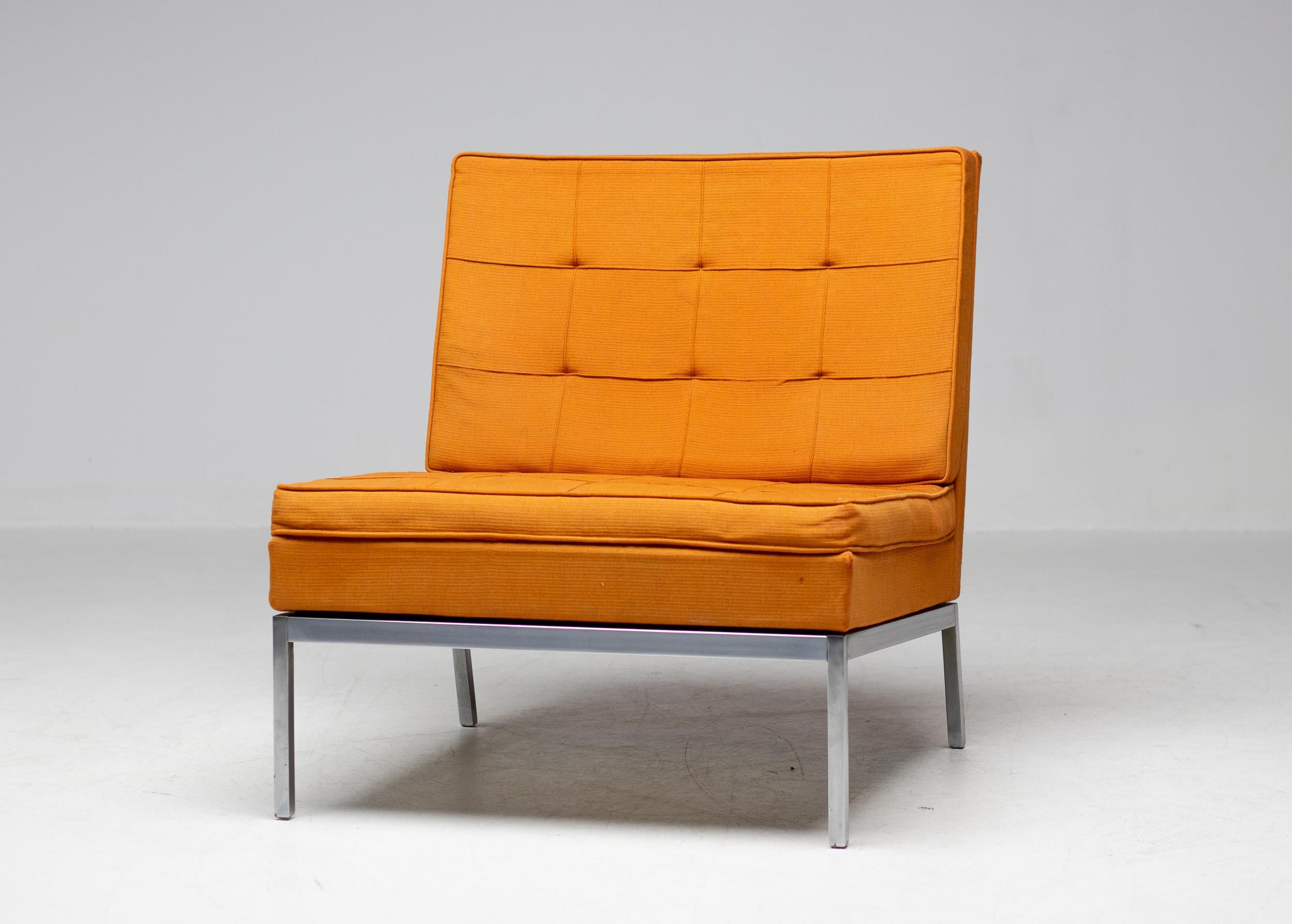 Slipper chair designed in 1955 by Florence Knoll and produced by Knoll International. 
Rare Model No. 65, only produced from 1955-1973. We bought this chair directly from the family who bought it in 1956.
Still all original condition! The chair does