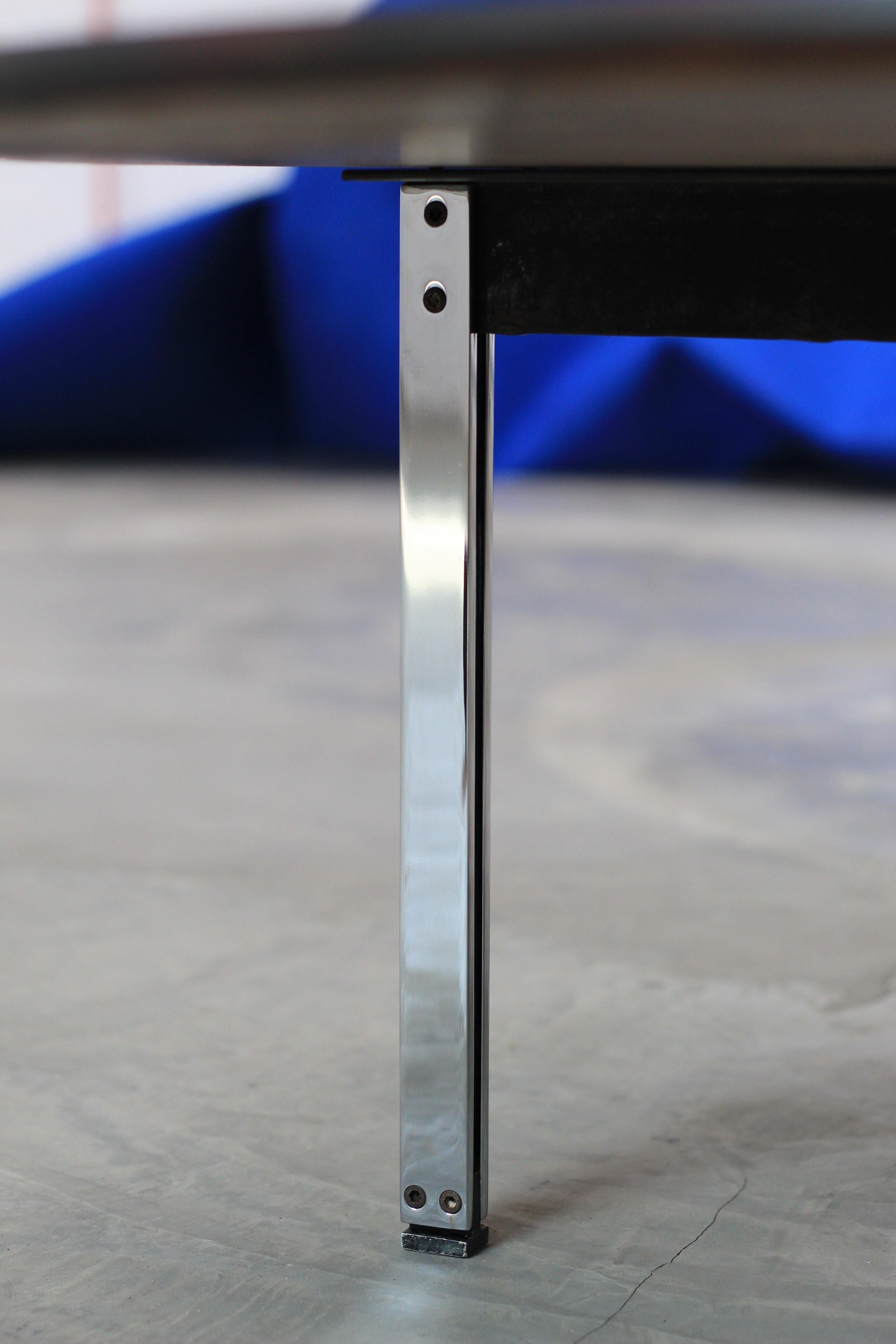 Chrome Rare Florence Knoll “Parallel Bar” Coffee Table, 1954 For Sale