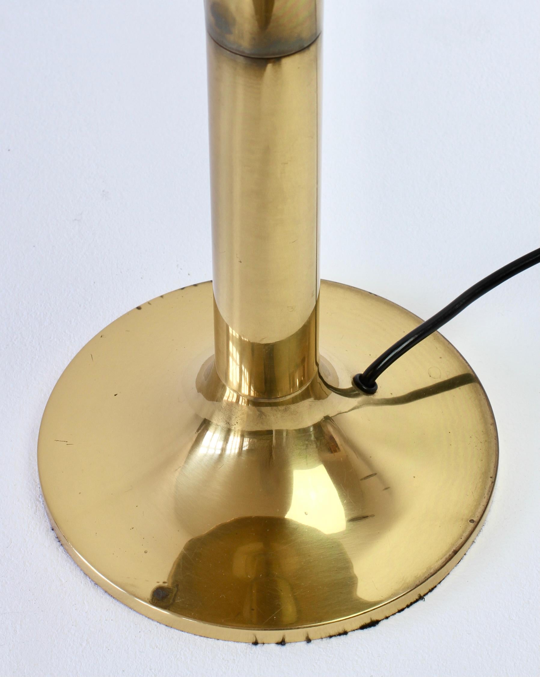 Rare lampe de bureau réglable Florian Schulz en laiton moderniste vintage du milieu du siècle dernier en vente 12