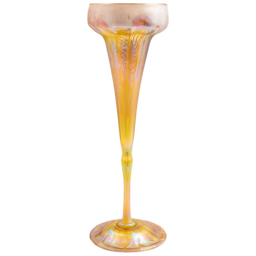 Rare Floriform Vase Louis Comfort Tiffany, Tiffany Studios, New York 1896 Signed For Sale at 1stDibs