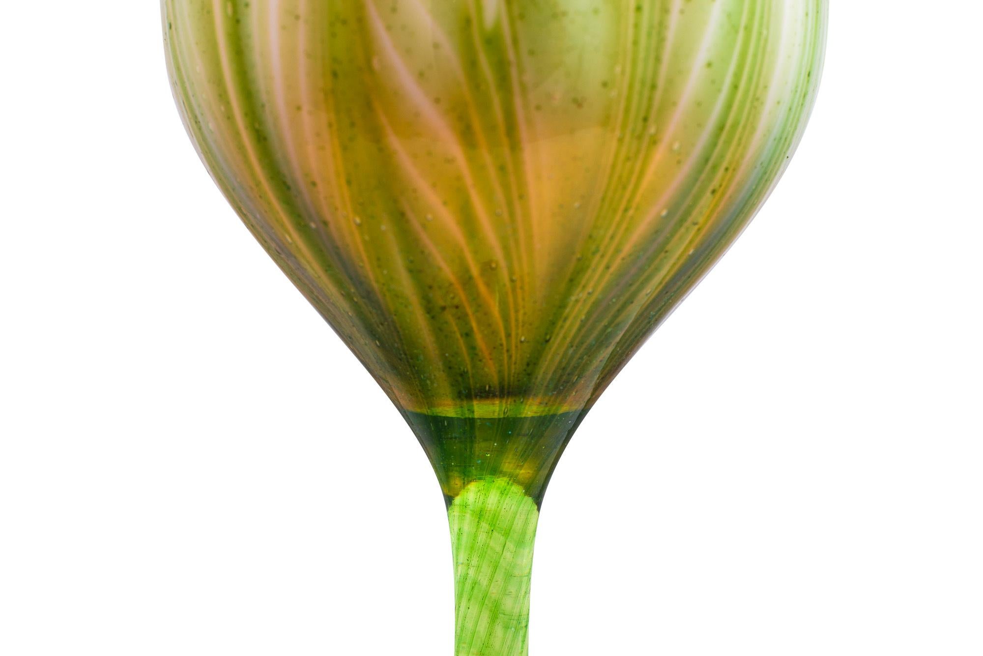 Blown Glass Rare Floriform Vase Louis Comfort Tiffany, Tiffany Studios, New York 1905 Signed