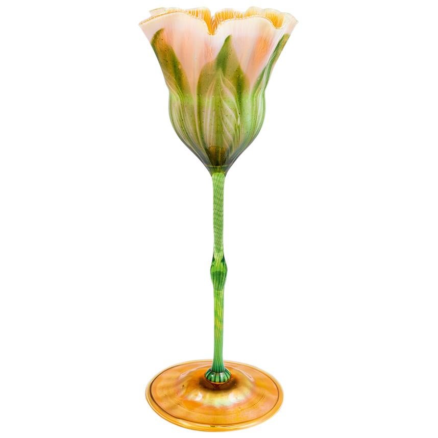 Rare Floriform Vase Louis Comfort Tiffany, Tiffany Studios, New York 1905 Signed