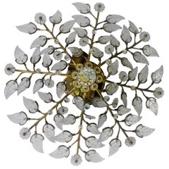 Rare Flush Mount by Maison Baguès, France, 1950s