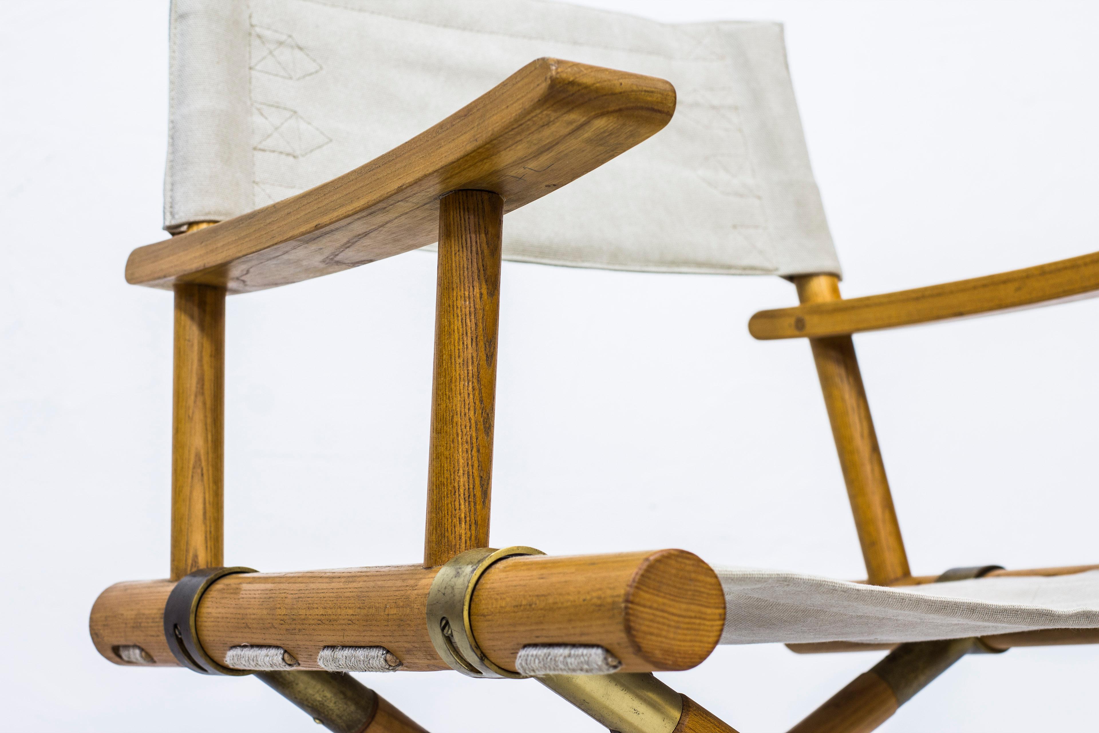 Brass Rare Folding Chair by Sune Lindström for Nordiska Kompaniet
