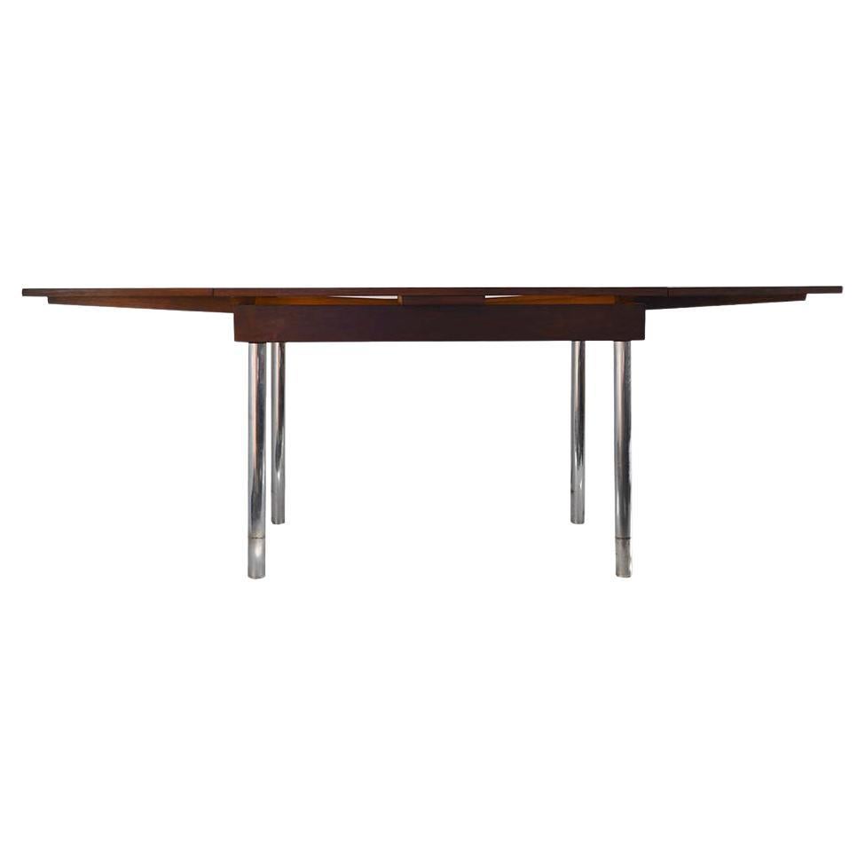 Bauhaus Oak and Chrome Folding Dining Table by Robert Slezák, 1930s