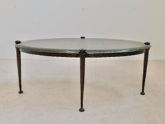 rare forged oval table 1980s Lothar Klute attrib.