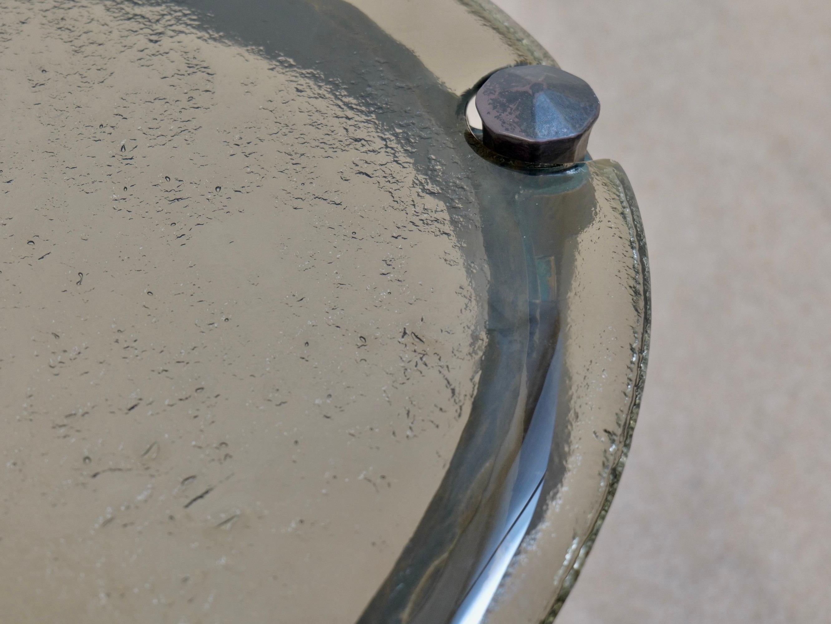 rare forged oval table 1980s Lothar Klute attrib. Alemán en venta