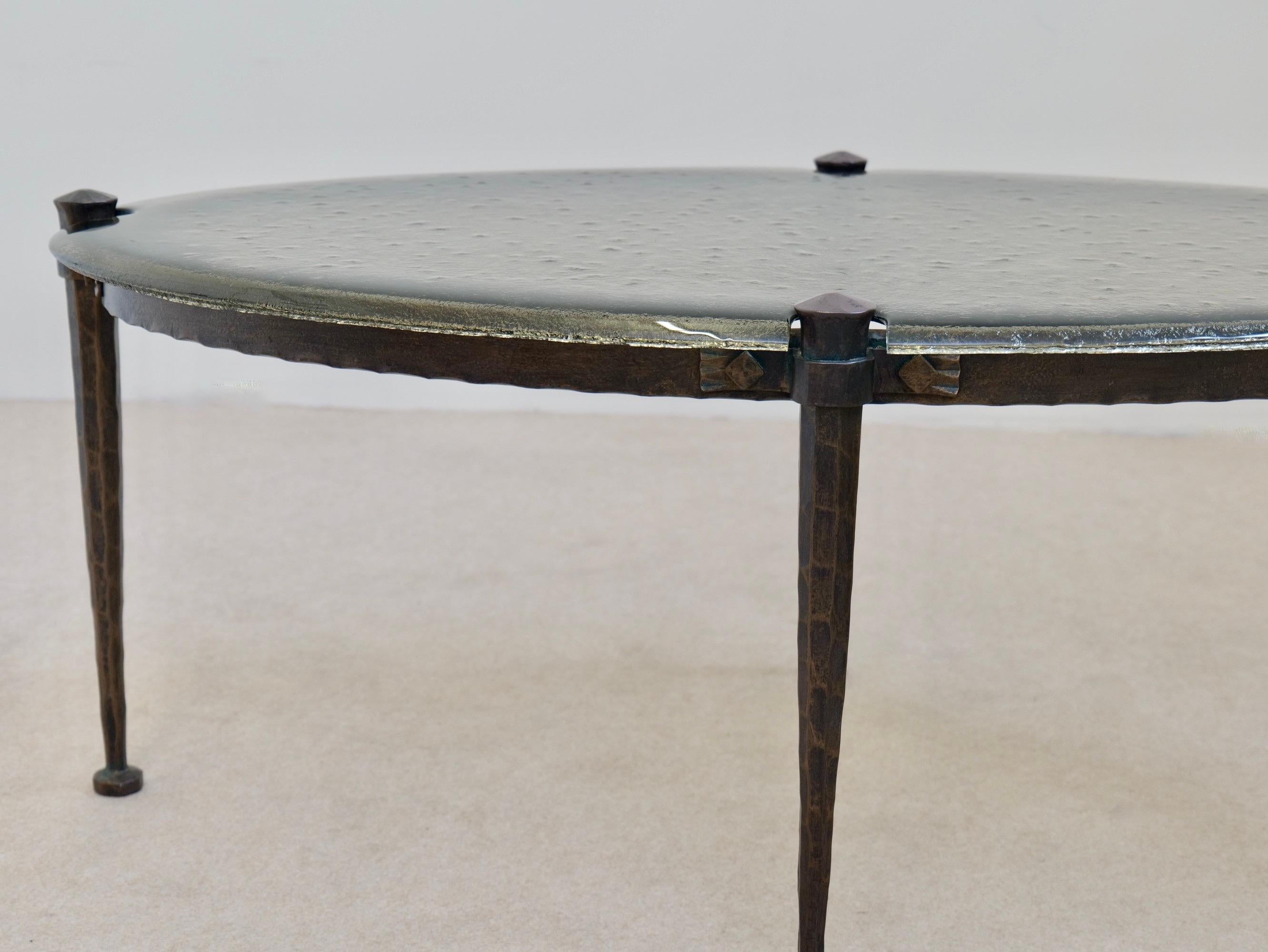 rare forged oval table 1980s Lothar Klute attrib. en Excelente estado para la venta en Saarbrücken, DE