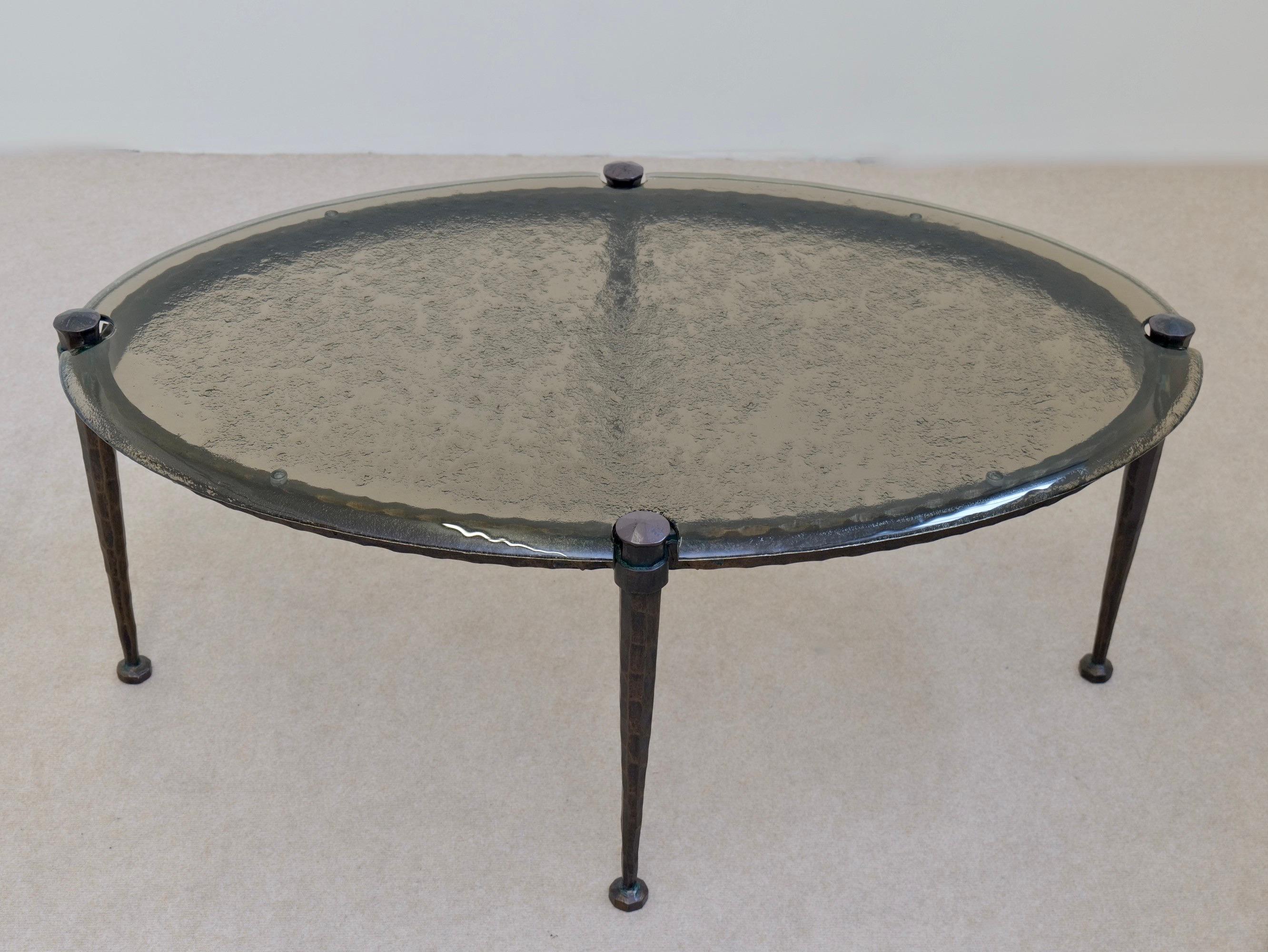 rare forged oval table 1980s Lothar Klute attrib. finales del siglo XX en venta