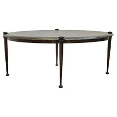 rare forged oval table 1980s Lothar Klute attrib.