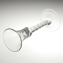 Rare Form Air Twist Wine Glass with Bell-Shaped Bowl, circa 1750