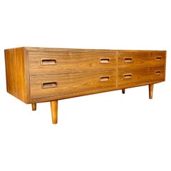 Rare Form Low Teak Chest of Drawers/Chest Of Drawers Cabinet 1960s Danish Mid-Century 