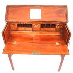 Antique Rare Form Rhode Island Chippendale Mahogany Desk