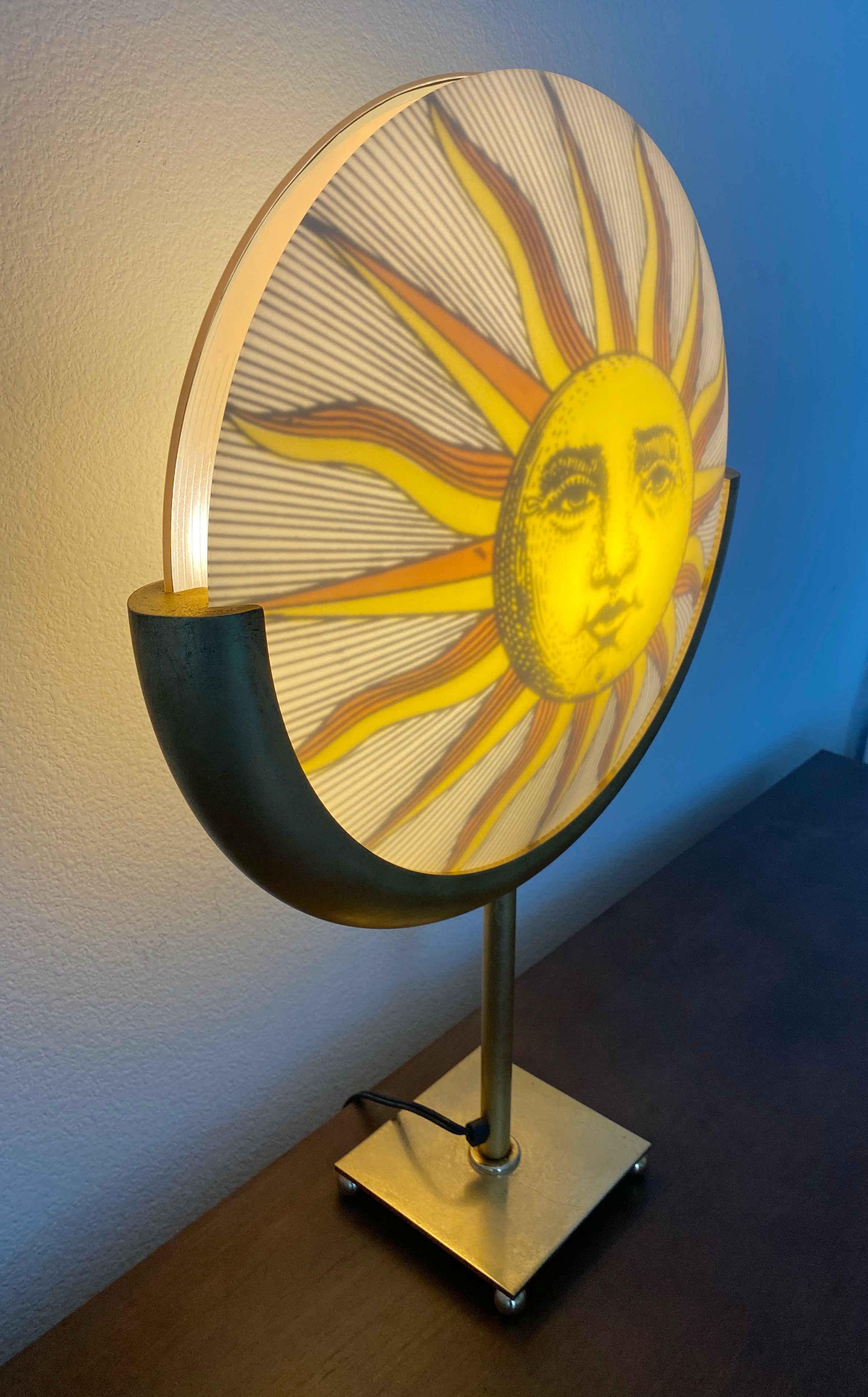 Rare Fornasetti Sun and Moon Table Lamp 1