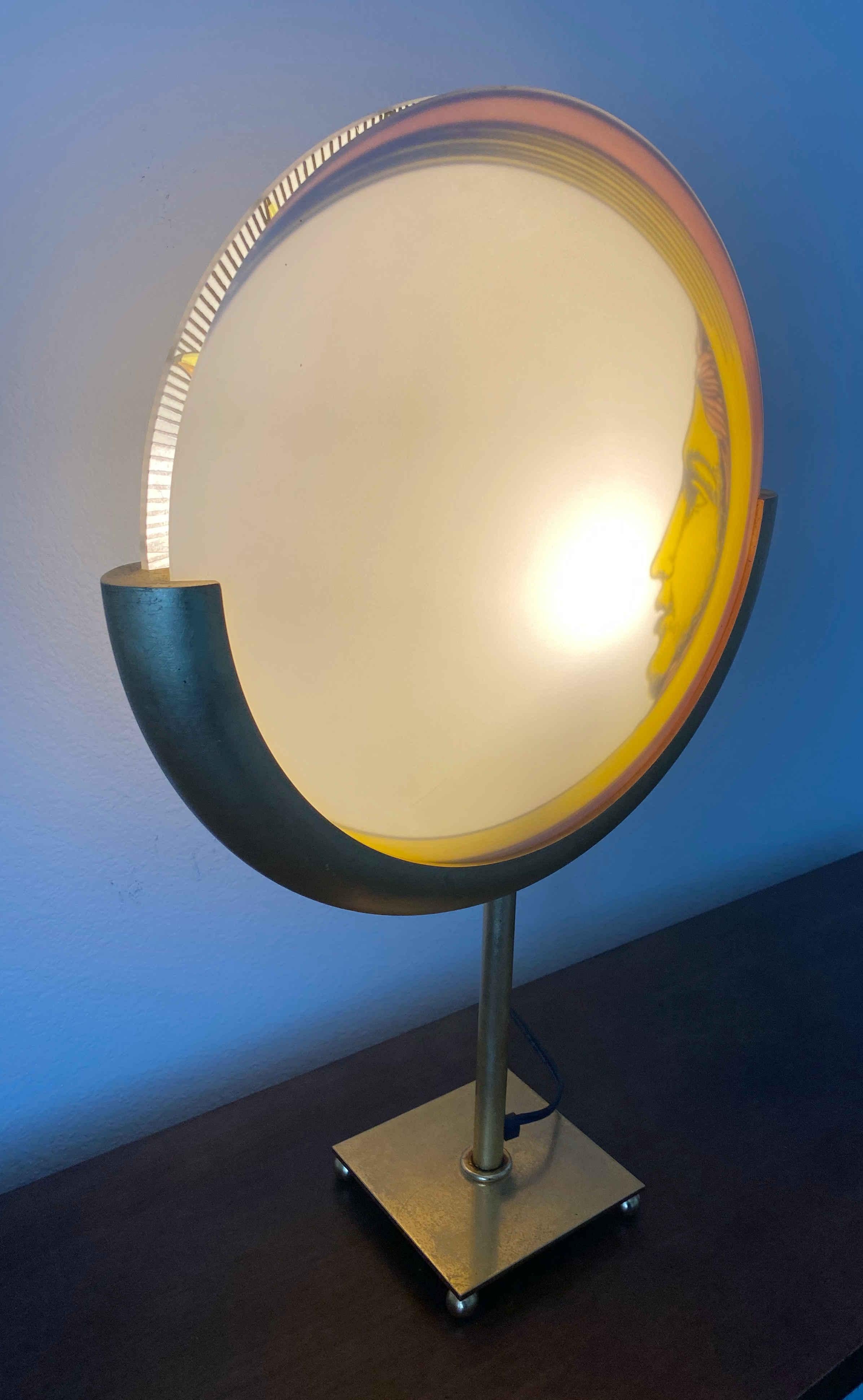 Rare Fornasetti Sun and Moon Table Lamp 3