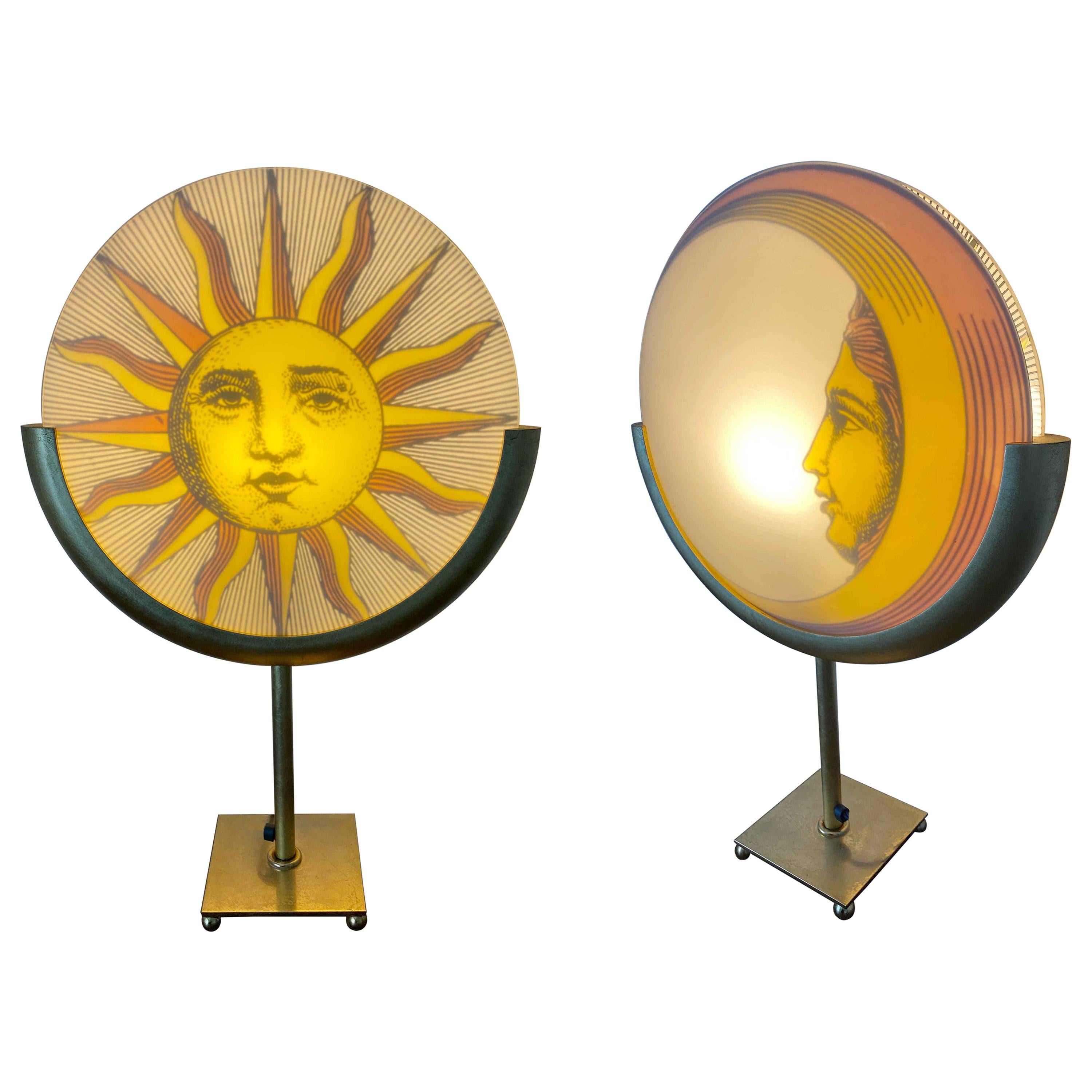 Rare Fornasetti Sun and Moon Table Lamp
