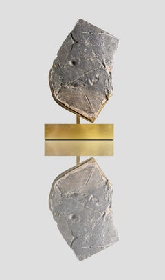 Seltene Fossil Trilobite Tracks Surmounted Geätzte Messing Stand