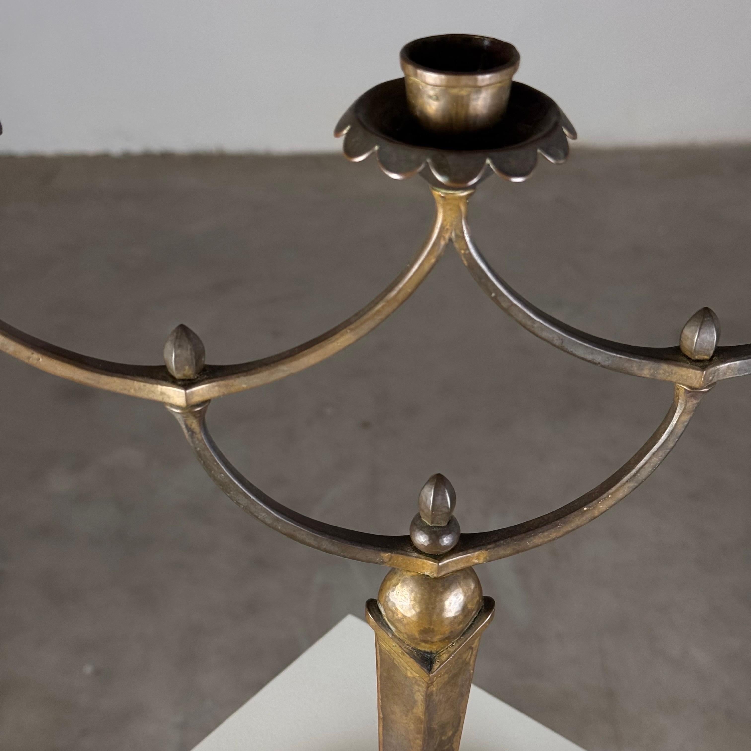 Raro candelabro secesionista de cuatro velas de R.S., Viena, 1900 en venta 4