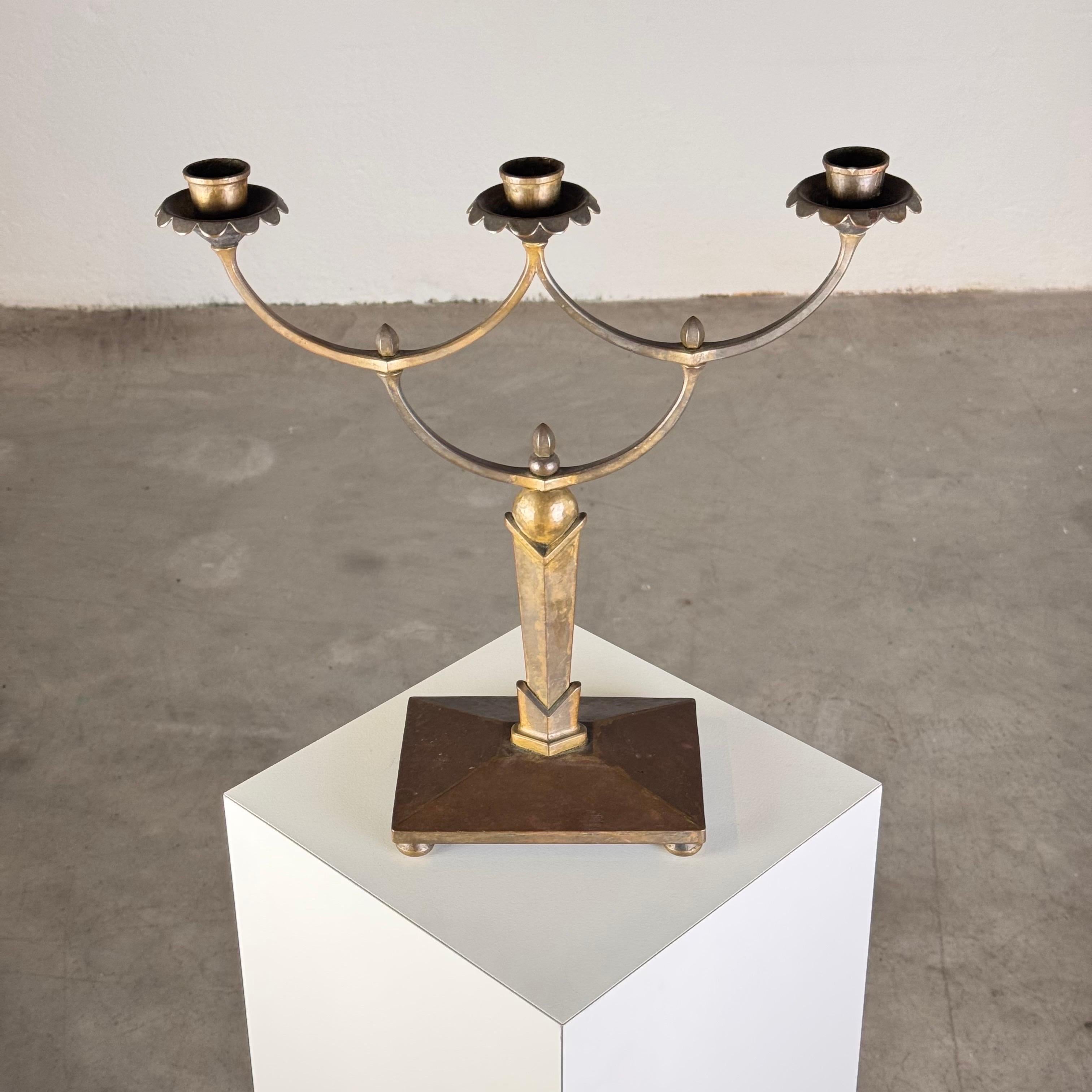 Raro candelabro secesionista de cuatro velas de R.S., Viena, 1900 en venta 5