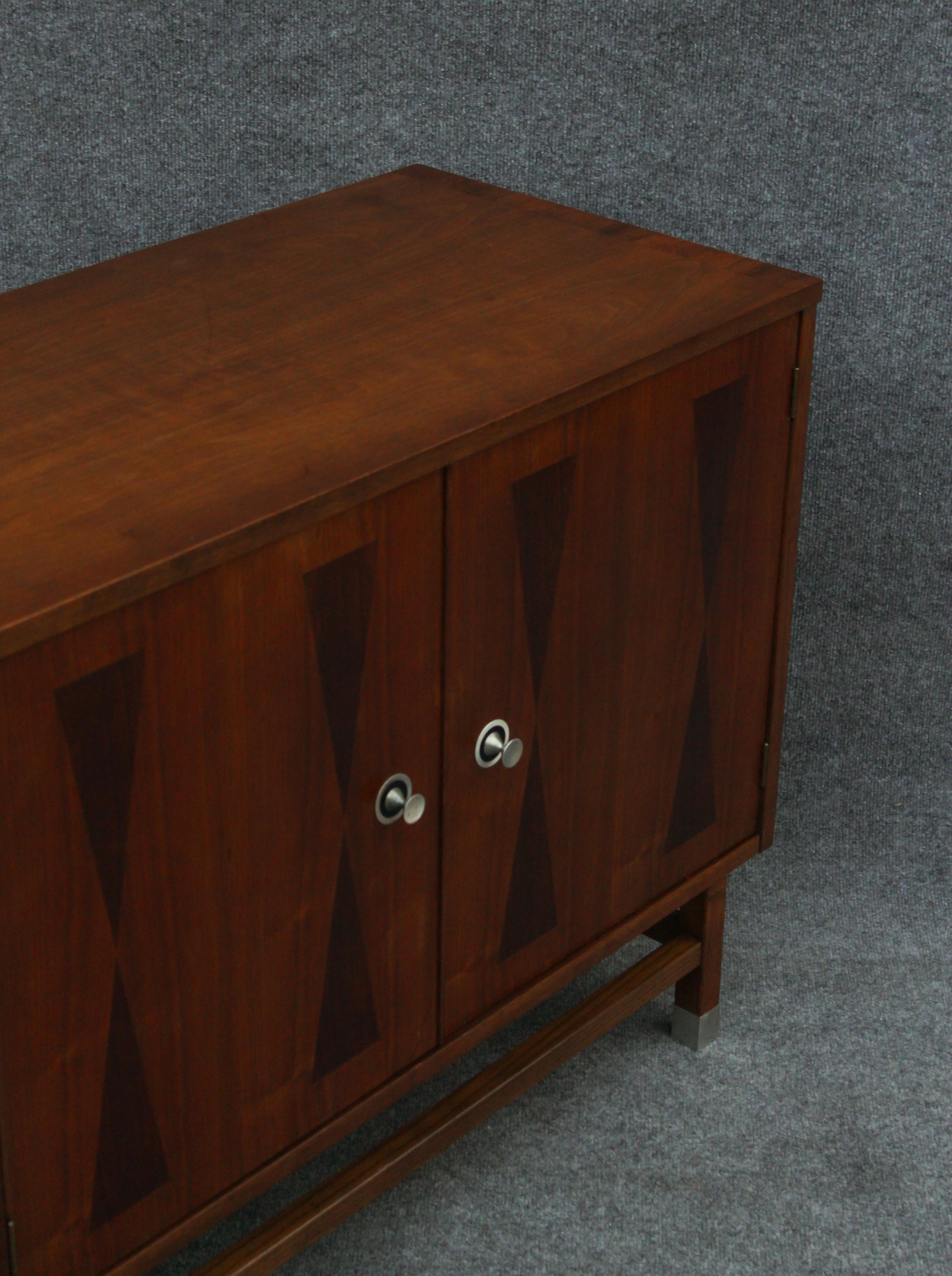 Rare Four-Door Walnut & Rosewood Dresser or Cabinet by Stanley Furniture 3
