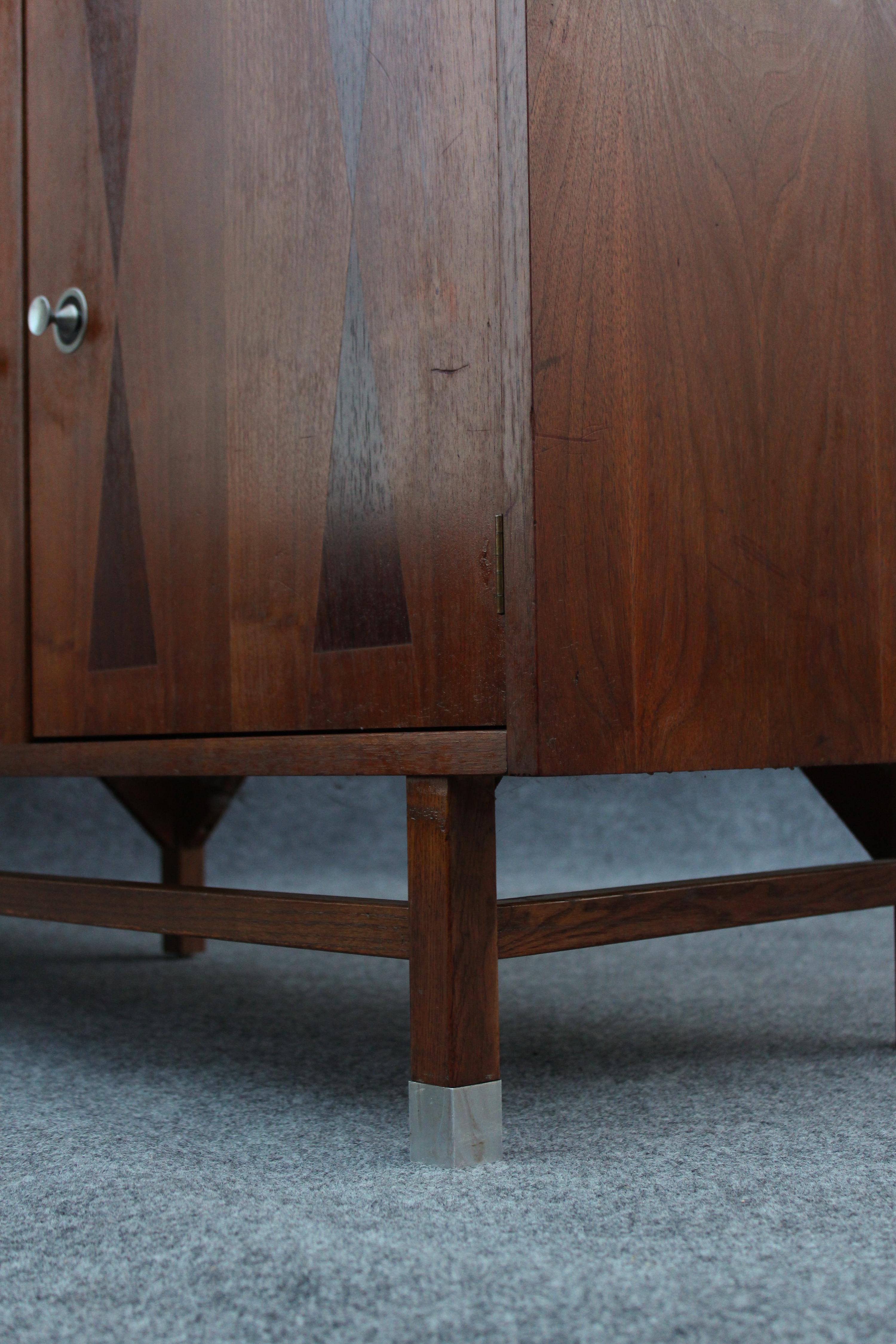 Rare Four-Door Walnut & Rosewood Dresser or Cabinet by Stanley Furniture 6