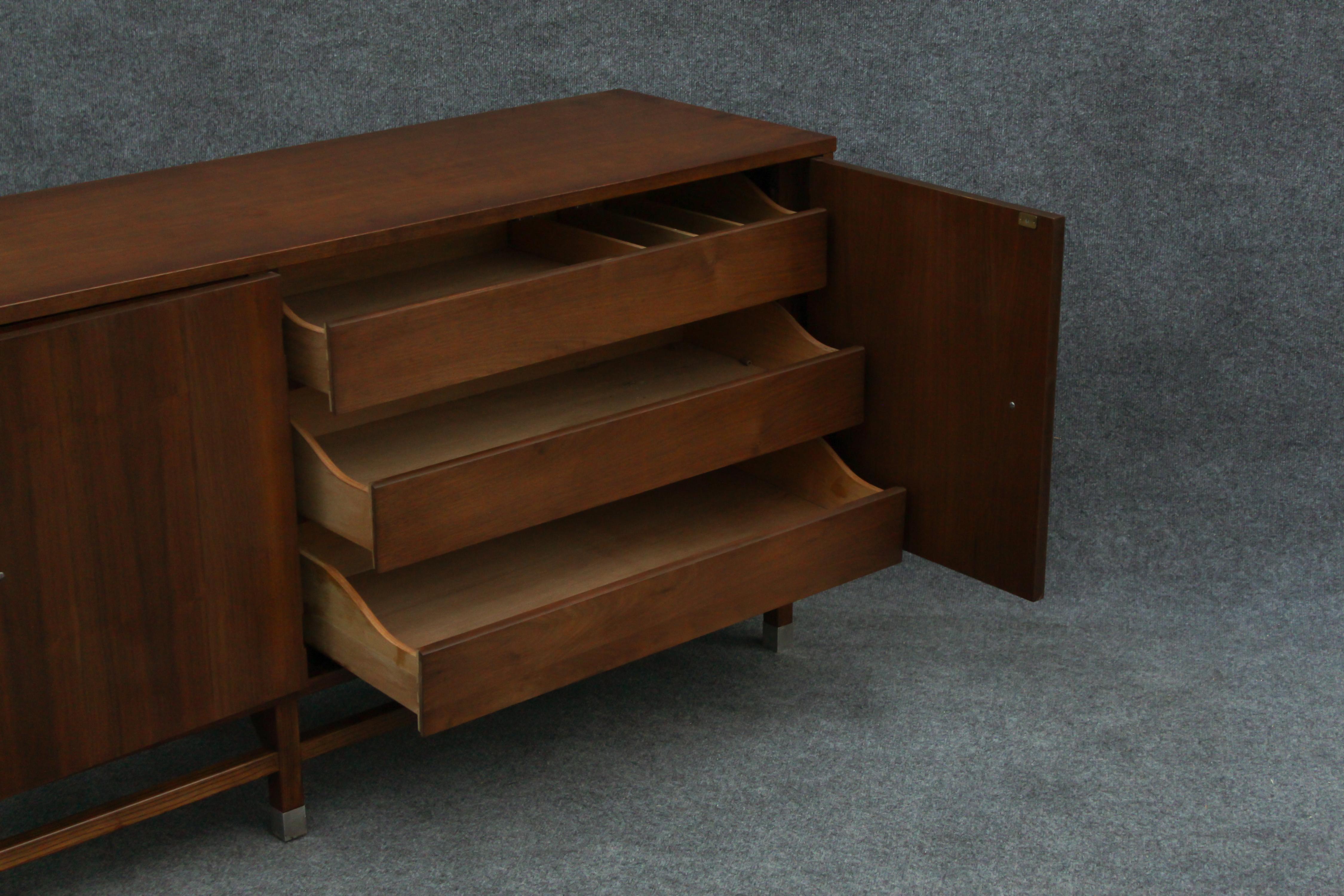 Rare Four-Door Walnut & Rosewood Dresser or Cabinet by Stanley Furniture 8