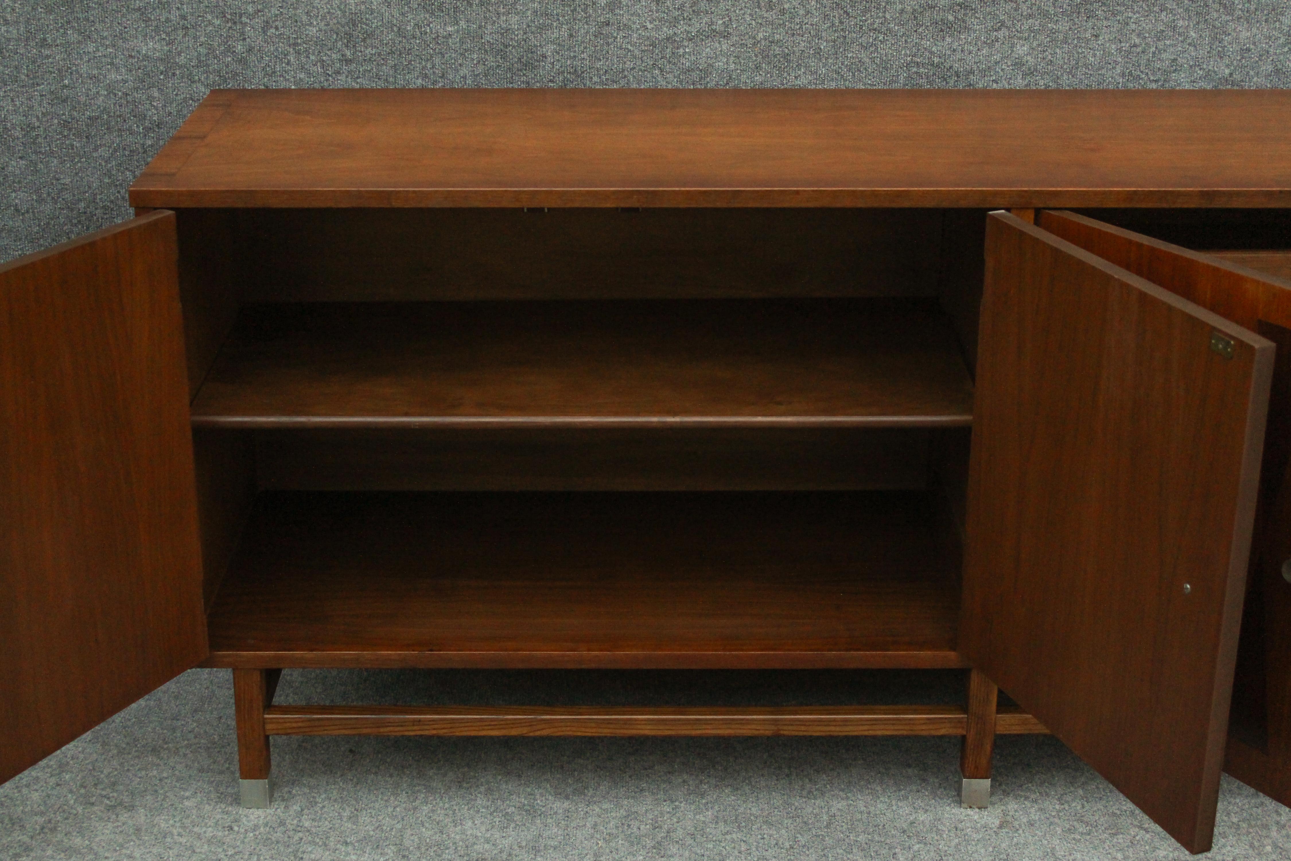 Rare Four-Door Walnut & Rosewood Dresser or Cabinet by Stanley Furniture 10