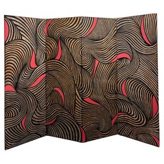 Rare Four Panel “Coromandel Screen” by Karl Springer