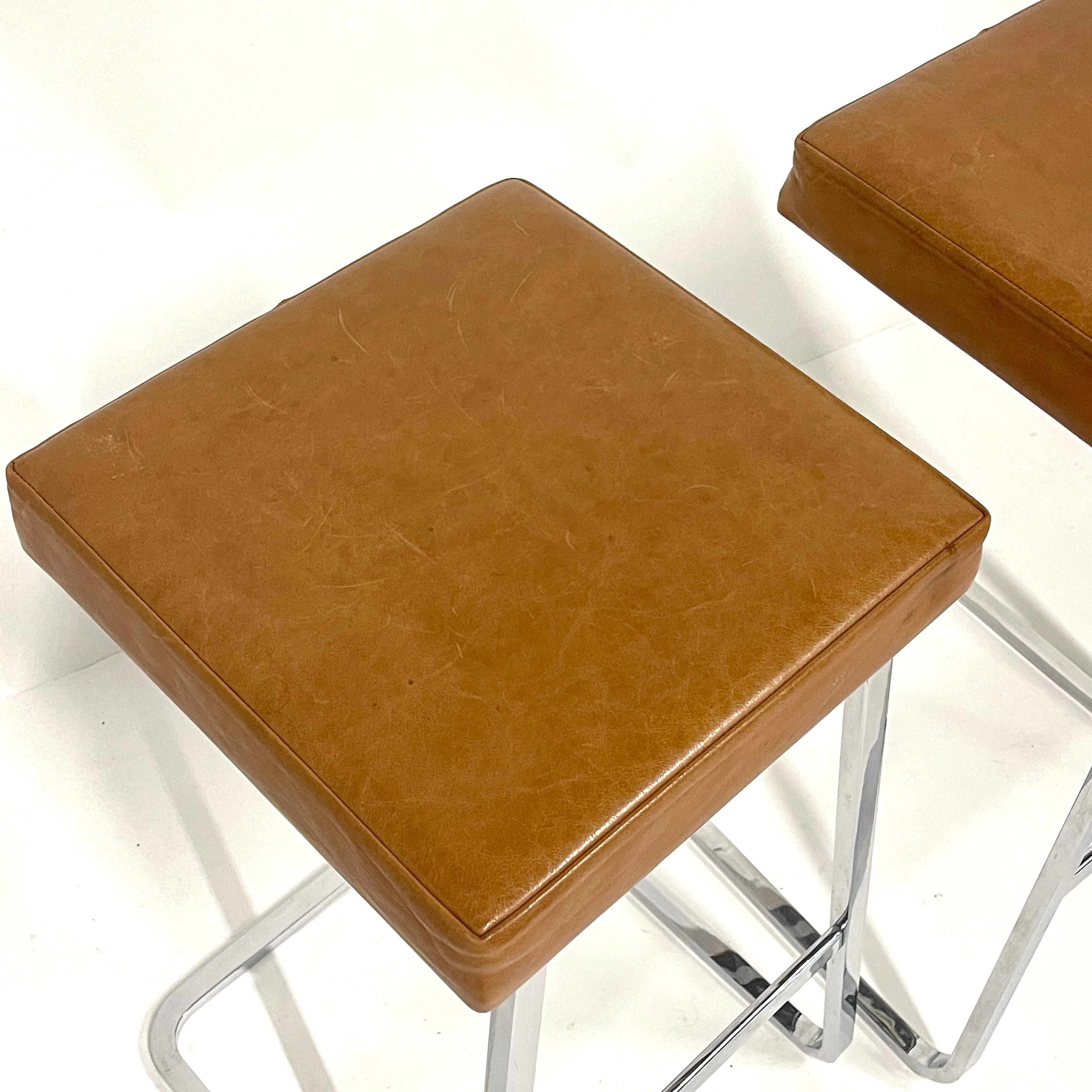 20th Century Rare Four Seasons Bar Stool MIES VAN DER ROHE for KNOLL , Philip Johnson 2 Avail