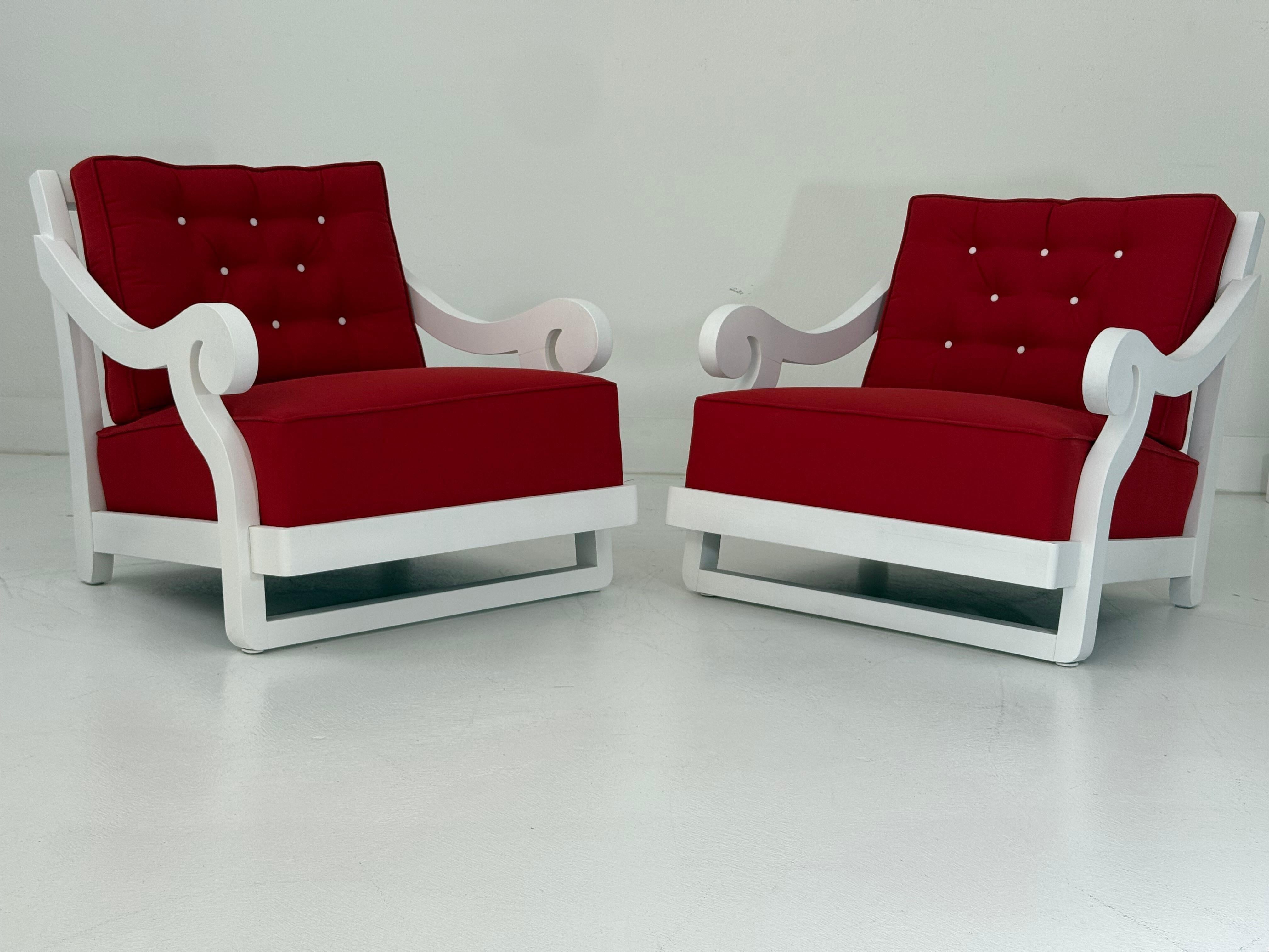 Raras sillas de salón Frances Elkins, Coleman Estate, Pebble Beach, 1946 Regencia de Hollywood en venta