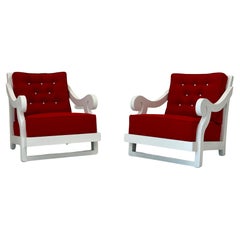 Rare Frances Elkins Lounge Chairs, Coleman Estate, Pebble Beach, 1946