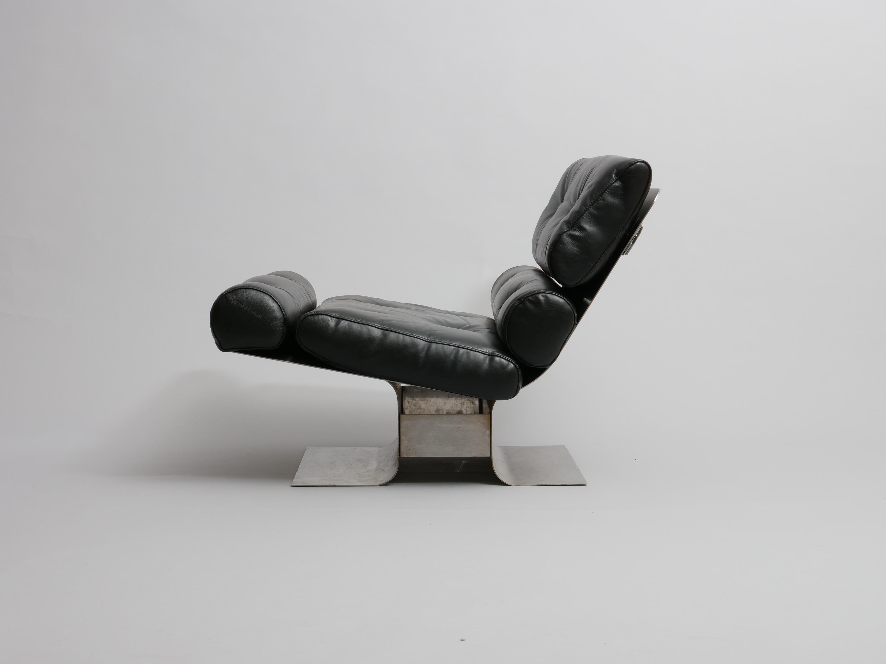 Rare François Monnet lounge chairs for Kappa France 1972 5