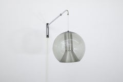 Frank Ligtelijn for Raak Maxi Wall Lamp with Blown Smoked Glass Globe
