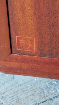 Rare Frank Lloyd Wright Pair of Mahogany End Tables/ Nightstands, Henredon, 1955