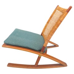 Rare Fredrik Kayser Model 599 Teak Rocking Chair, Rocker Norway, circa 1960s