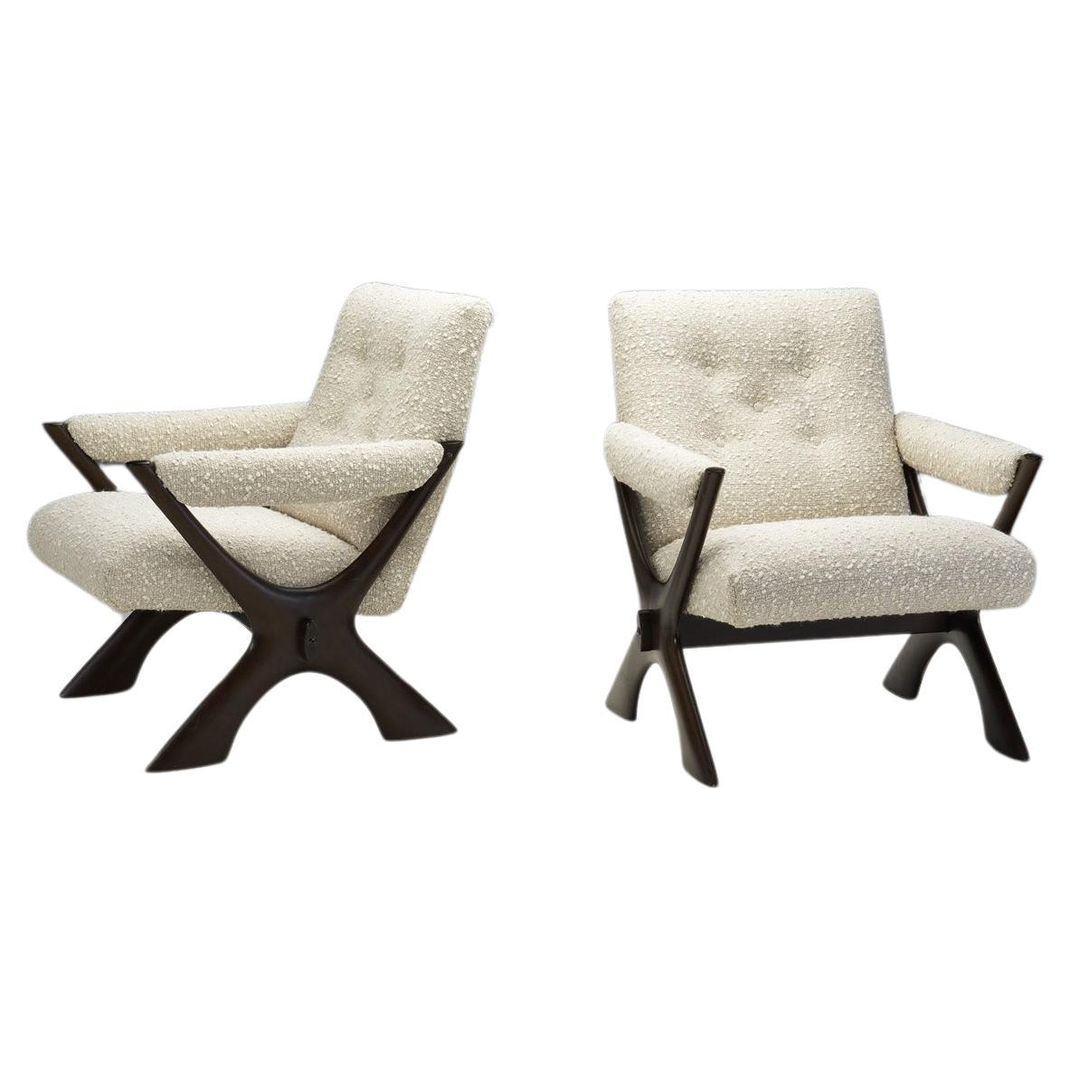 Rare paire de fauteuils "Condor" de Fredrik Schriever-Abeln, Suède, années 1960 en vente