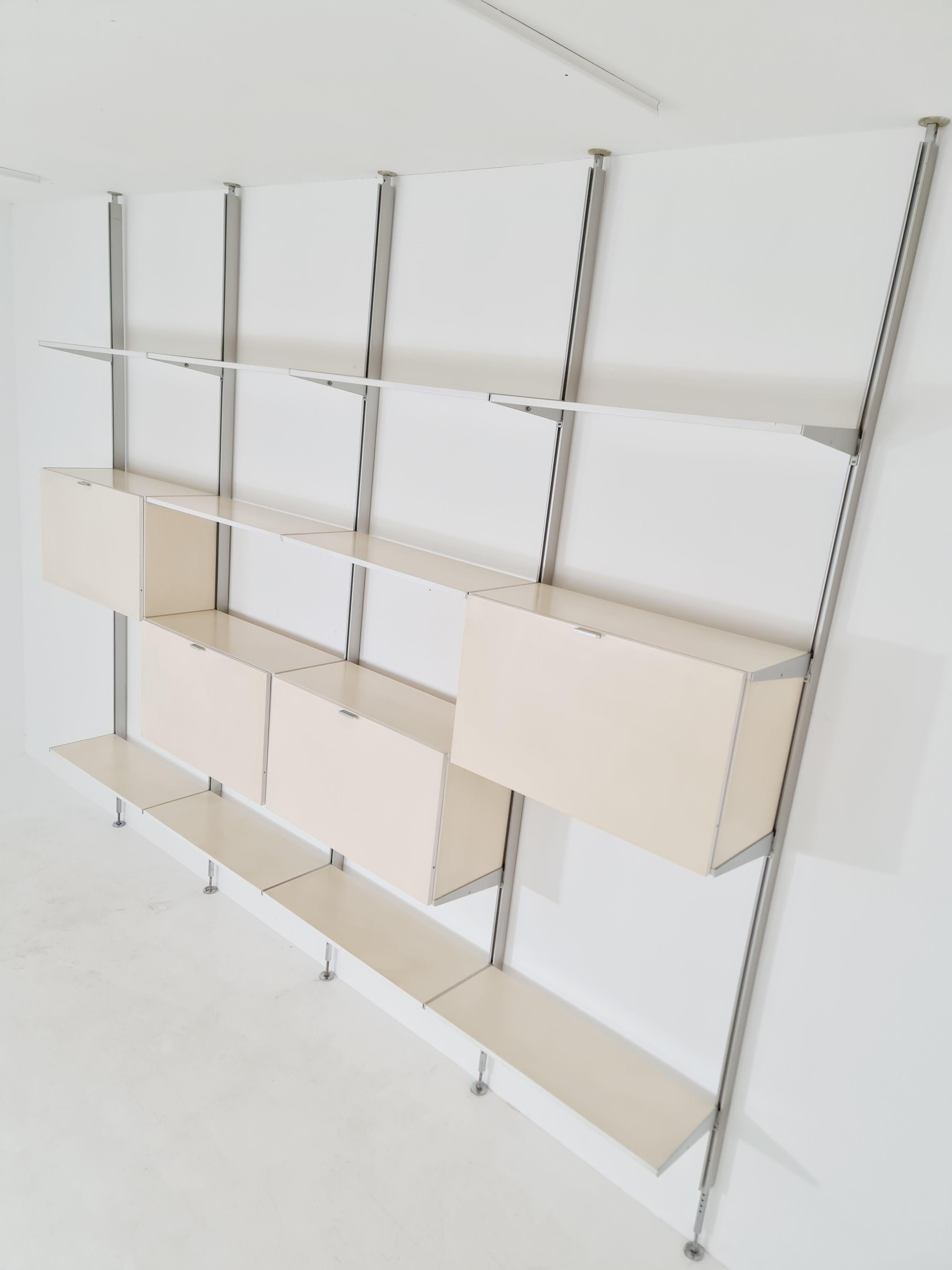Rare Free Standing Modular George Nelson Wall Unit Bookcase, Herman Miller Inter For Sale 1