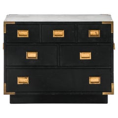 Rare Freestanding Bureau in Brass and Leather by Ove Feuk, 1960s