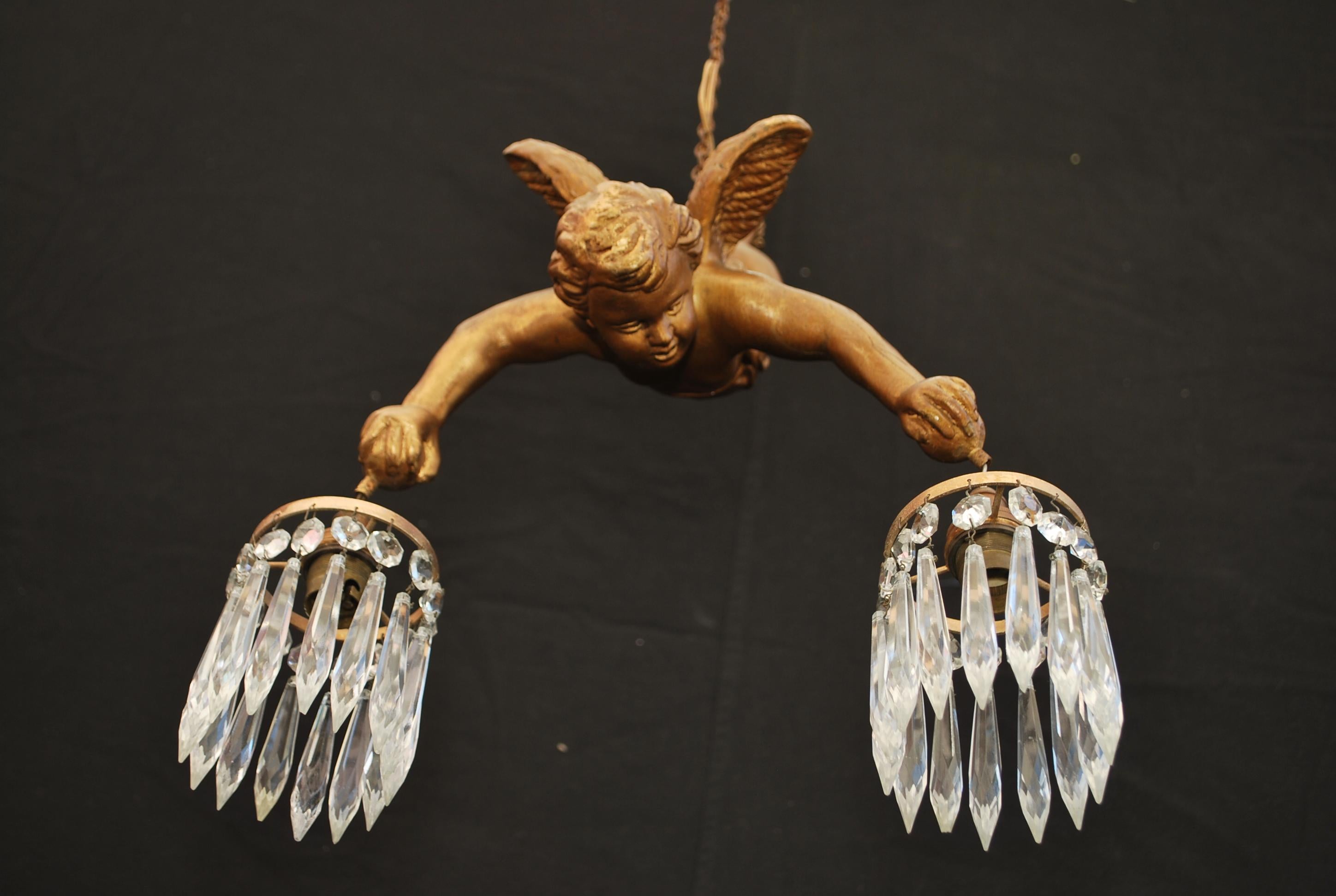 Rare French 1920's angel light For Sale 5