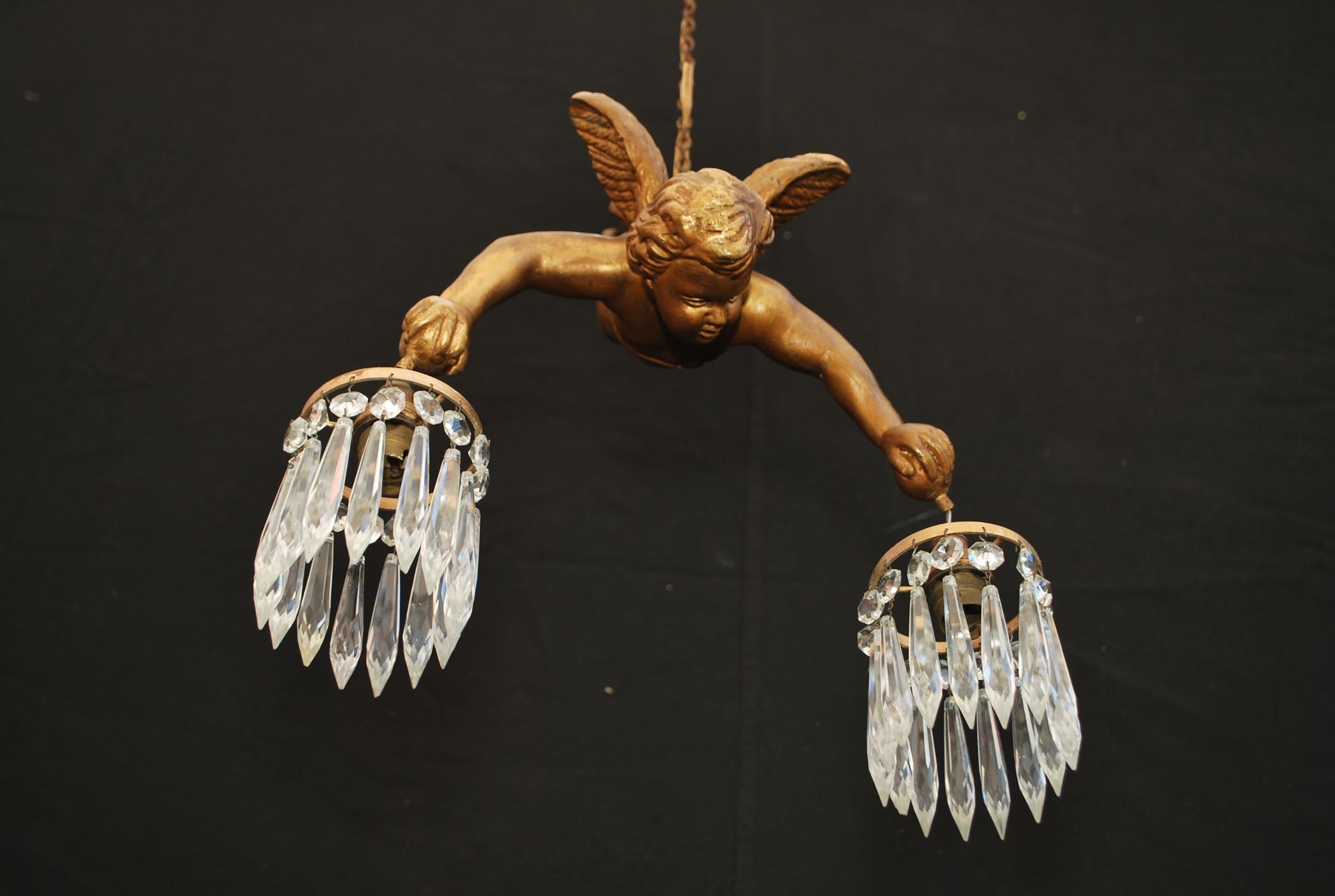 A beautiful and rare French 1920's angel light