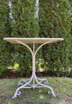 Rare French 19th C Wrought Iron Table from Arras with Lion's Paw Feet