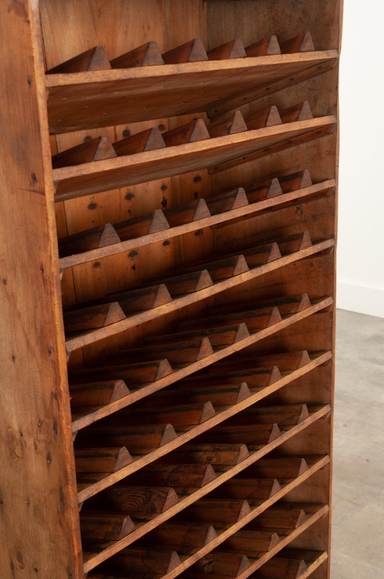 Rare French 19th Century Applewood Wine Rack For Sale at 1stDibs