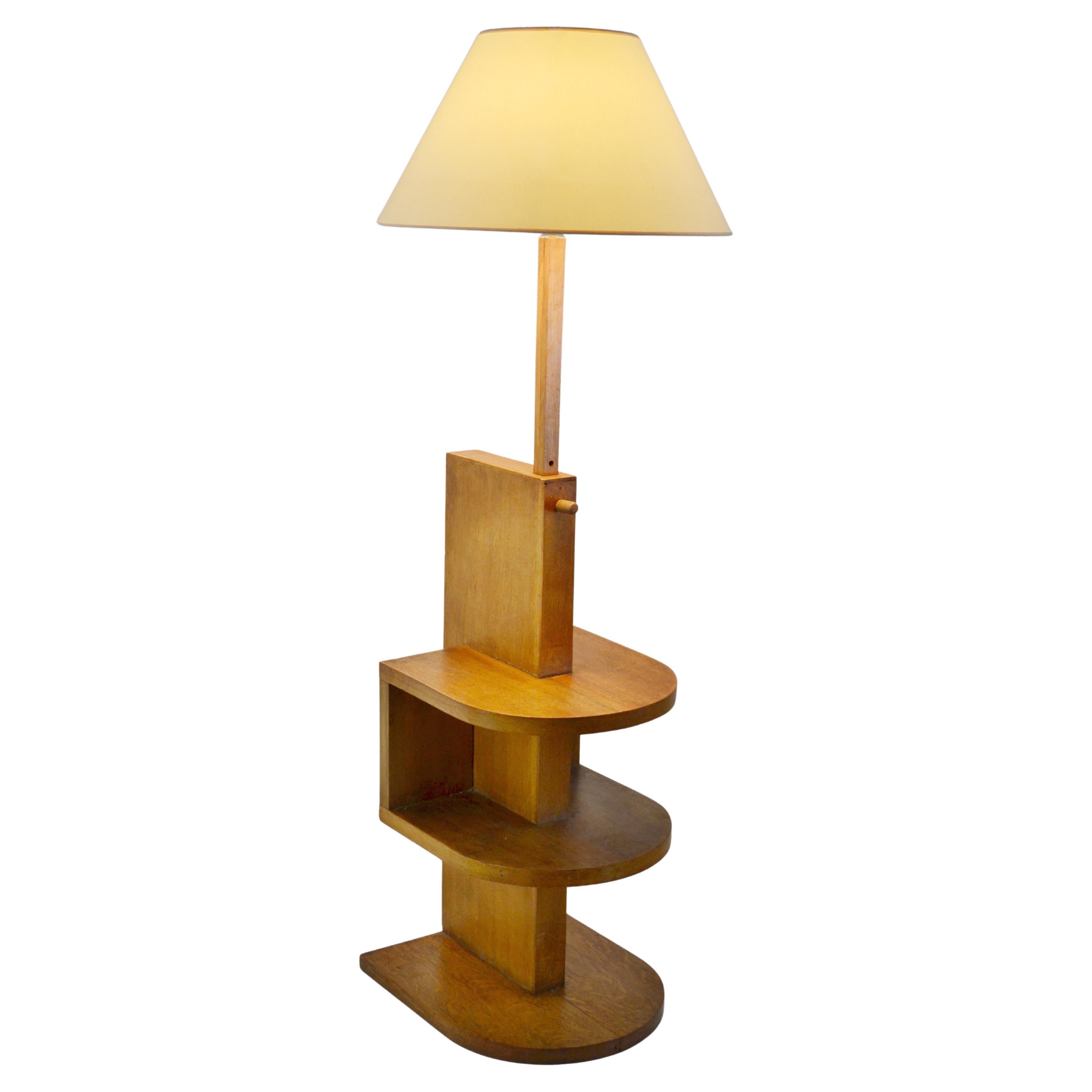 Rare French Adjustable Floor Lamp, Attributed to René Gabriel - 1950s
