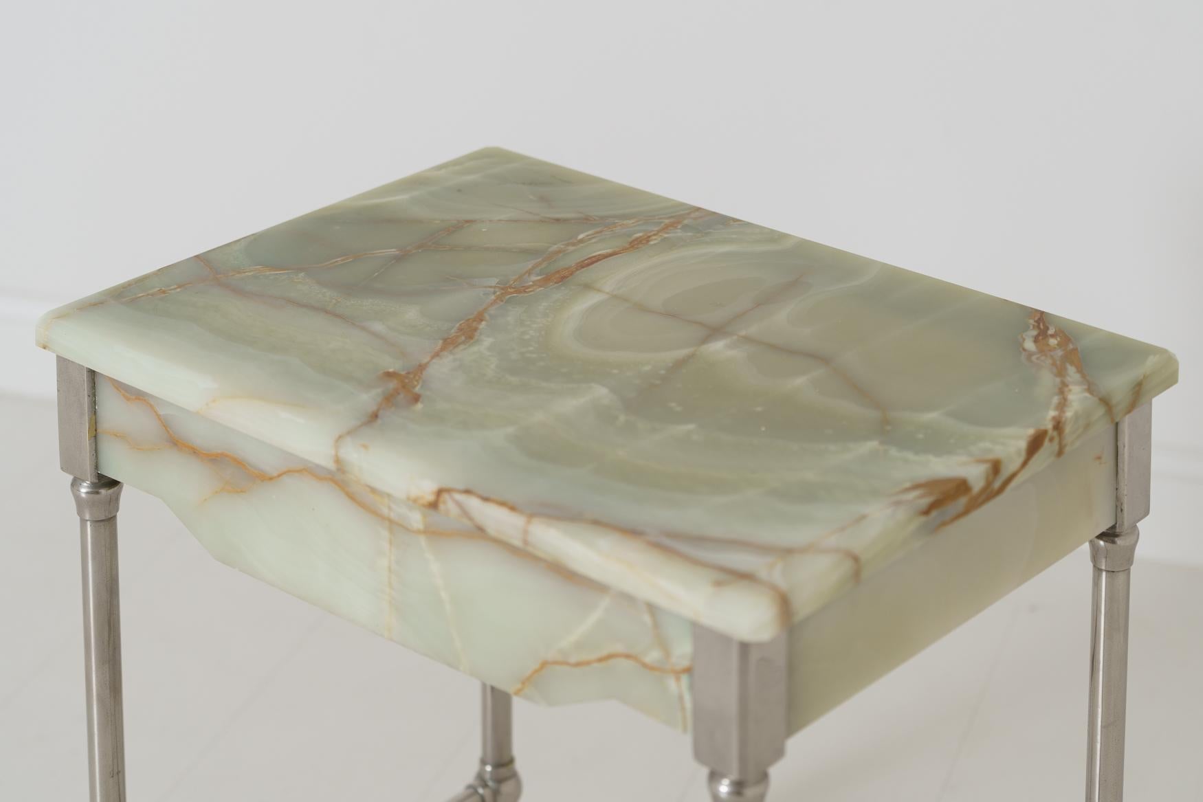Rare French Agate Patisserie Table In Excellent Condition In Wichita, KS
